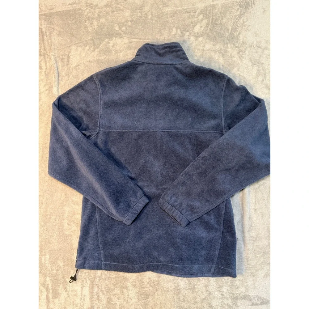 Columbia Sportswear Mens Full Zip Fleece Jacket Blue Grey Mock Neck Size M - Picture 7 of 7